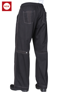 Picture of Chef Works - CVBP - Black Cool Vent Baggy Pants
