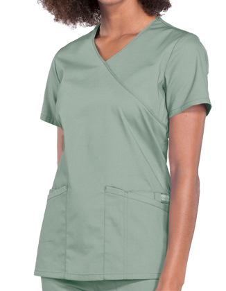 Picture of CHEROKEE-CH-WW655-Cherokee Workwear Professionals Women's Mock Wrap Top