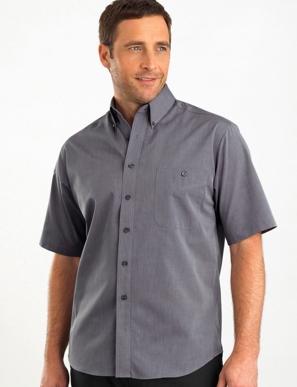 Picture of John Kevin Uniforms-265 Graphite-Mens Short Sleeve Chambray