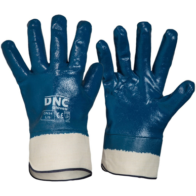 Picture of DNC Workwear-GN34- Blue Nitrile Full Dip with Canvas Cuff