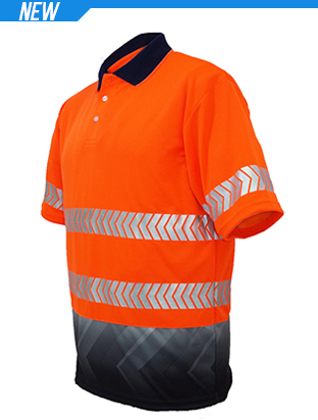 Picture of Bocini-SP0723-Unisex Adults Hi-Vis S/S Sublimated Reflective Polo
