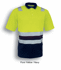 Picture of Bocini-SP0539-Unisex Adults Hi-Vis Polyface / Cotton Back Polo With Reflective Tape