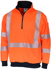 Picture of DNC Workwear-3533-Hivis Segmented Tape X Back 1/2 Zip Jumper