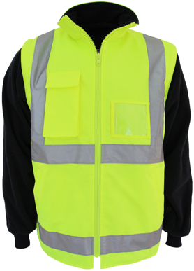 Picture of DNC Workwear-3965-Hivis “h” Pattern Day And Night Reversible Vest