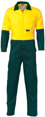 Picture of DNC Workwear-3851-HiVis Two Tone Cotton Coverall
