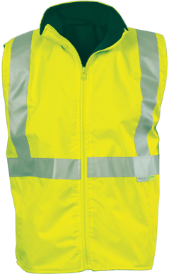 Picture of DNC Workwear-3865- HiVis Reversible Safety Vest With 3M8906 Reflective Tape
