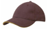 Picture of Headwear Stockist-4210-6PNL Brushed Heavy Cotton cap with sandwich trim