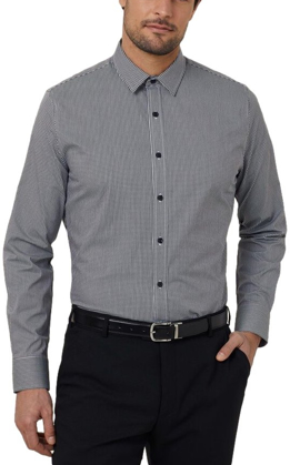 Picture of NNT Uniforms-CATJDF-BWC-Avignon Gingham Check Long Sleeve Slim Shirt