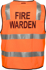 Picture of Prime Mover-MZ104-Stock Printed FIRE WARDEN Day/Night Vest