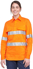 Picture of Australian Industrial Wear -SW87-Unisex Hi-Vis Cool Breeze Closed Front Long Sleeve Shirt With Perforated Tape