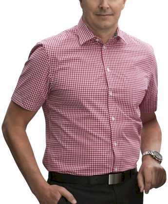 Picture of Winning Spirit Mens Gingham Check Short Sleeve Shirt (M7330S)