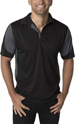 Picture of Be seen-BKP800- Men's Polo With Contrast Soft Touch Heather Fabric At Sleeves And Side Panels