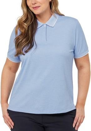 Picture of NNT Uniforms - Womens Textured Cotton Poly Short Sleeve Polo - Light Blue (CATUF9-LTB)