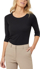 Picture of NNT Uniforms - Womens Matt Jersey Boat Neck 3/4 Sleeve Top - Black (CATUSX-BKP)