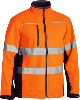 Picture of Bisley Workwear Taped Hi Vis Soft Shell Jacket (BJ6059T)