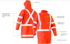 Picture of Bisley Workwear X Taped Hi Vis Storm Jacket (BJ9366XT)