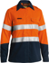 Picture of Bisley Workwear Tencate Tecasafe® Plus 700 Womens Taped Hi Vis FR Vented Shirt (BL8082T)