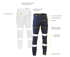 Picture of Bisley Workwear Taped Biomotion Stretch Cotton Drill Cargo Cuffed Pants (BPC6028T)