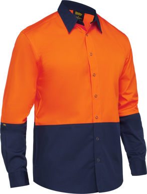 Picture of Bisley Workwear Two Tone Hi Vis Long Sleeve Shirt (BS6442)