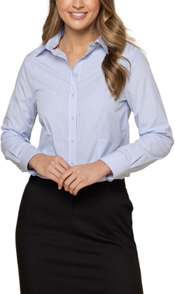 Picture of Gloweave-1895WL-Women's Micro Check Long Sleeve Shirt - Fawkner