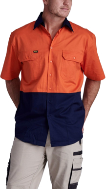 Picture of Bisley Workwear Hi Vis Cool Lightweight Drill Shirt (BS1895)