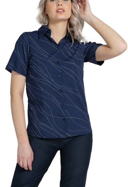Picture of LSJ Collections Ladies Action Back Wave Shirt (2162-WA)