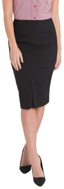 Picture of LSJ Collections Ladies Front Pleat Skirt (Wool Tech) (301-WT)