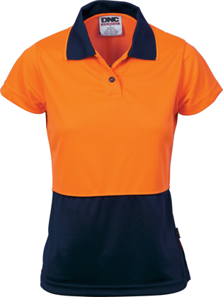 Picture of DNC Workwear Ladies Hi Vis Short Sleeve Polo (3897)