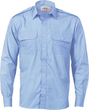 Picture of DNC Workwear Epaulette Long Sleeve Work Shirt (3214)