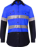 Picture of Ritemate Workwear Womens Taped 2 Tone Vented Lightweight Open Front Long Sleeve Shirt (RM208V2R)