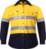 Picture of Ritemate Workwear Kids Taped 2 Tone Vented Lightweight Open Front Long Sleeve Shirt (RM4050R)