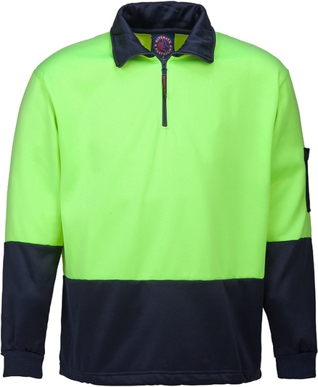 Picture of Ritemate Workwear 2 Tone Hi Vis Half Zip Fleece Pullover (RM6012)