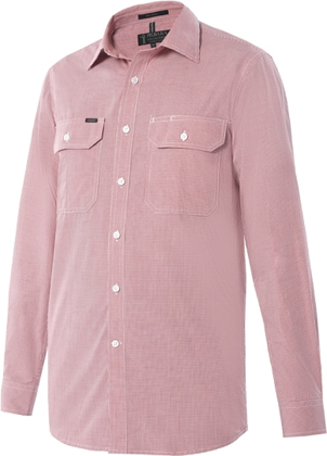 Picture of Ritemate Workwear Pilbara Mens Pilbara Small Check Dual Pocket Long Sleeve Shirt (RMPC063)