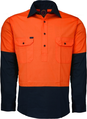 Picture of Ritemate Workwear Vented Closed Front Lightweight Long Sleeve Shirt (RM107VCF)
