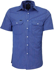 Picture of Ritemate Workwear Pilbara Mens Royal/White Check Short Sleeve Shirt (RMPC009S)