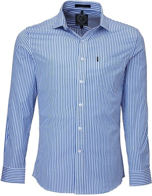 Picture of Ritemate Workwear Pilbara Mens Stripe Single Pocket Long Sleeve Shirt (RMPC012)