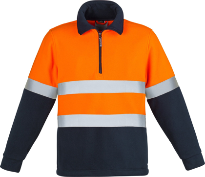 Picture of Syzmik Unisex Hoop Taped Hi Vis Polar Fleece Pullover (ZT461)