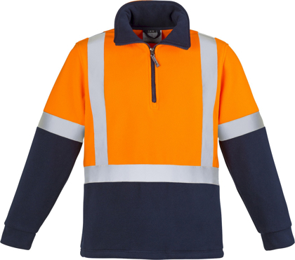 Picture of Syzmik Mens Shoulder Taped Hi Vis Polar Fleece Pullover (ZT462)