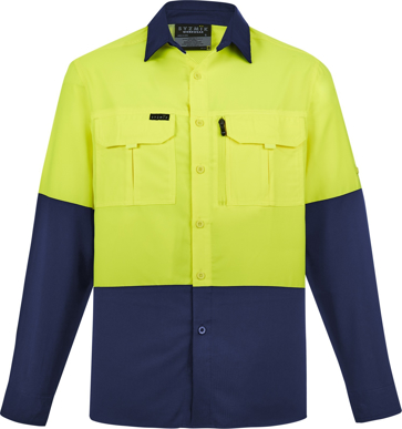 Picture of Syzmik Mens Hi Vis Outdoor Long Sleeve Shirt (ZW468)