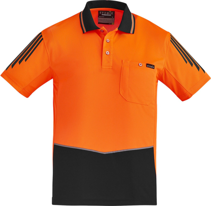 Picture of Syzmik Mens Hi Vis Flux Short Sleeve Polo (ZH315)