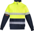 Picture of Syzmik Mens Orange Flame Hi Vis 1/4 Zip Brushed Fleece Pullover - Hoop Taped (ZT150)