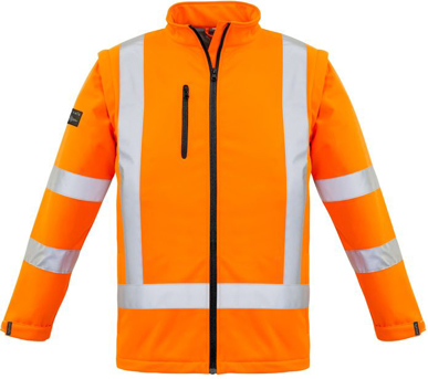 Picture of Syzmik Unisex Hi Vis X Back 2 In 1 Softshell Jacket (ZJ680)