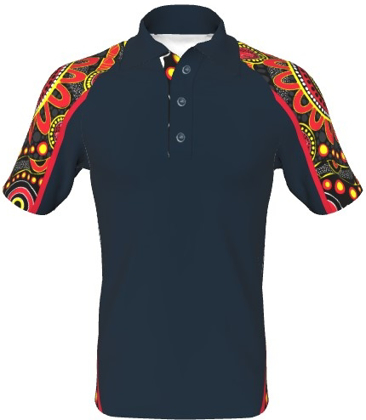 Picture of UA Custom The Dance of Existence Indigenous Shoulder Panel Polo (AP009)