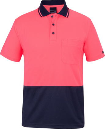 Picture of JB's Wear Adults Hi Vis Non Cuff Traditional Polo (6HVNC-ADULTS)