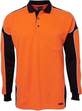 Picture of JB's Wear Hi Vis Long Sleeve Arm Panel Polo (6AP4L)