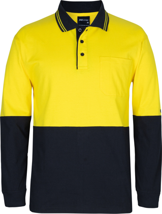 Picture of JB's Wear Hi Vis Long Sleeve Cotton Polo (6CPHL)