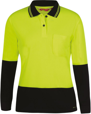 Picture of JB's Wear Ladies Hi Vis Long Sleeve Comfort Polo (6LHCL)