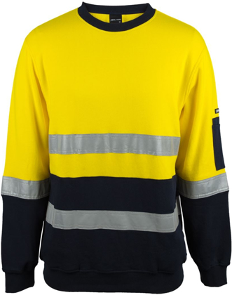 Picture of JB's Wear Hi Vis Day/Night 310 Cotton Crew Neck Sweater (6DVCM)