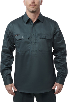 Picture of King Gee Originals Long Sleeve Closed Front Cotton Drill Work Shirt (K04020)