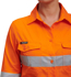 Picture of King Gee Womens Workcool 2 Hi Vis Reflective Work Shirt (K44545)